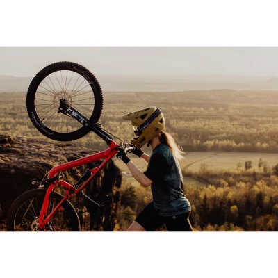 Force Přilba VENOM downhill, hnědá