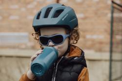 Force ZEBU s blikačkou petrolejová dětská cyklistická přilba