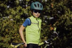 Force ZEBU s blikačkou petrolejová dětská cyklistická přilba