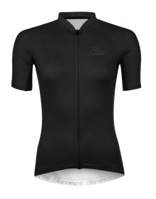 Force PURE černý dámský cyklistický dres + Force MINI černo-růžové cyklokraťasy