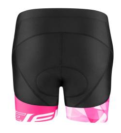 Force PURE černý dámský cyklistický dres + Force MINI černo-růžové cyklokraťasy