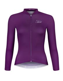 Force PURE LADY fialový dámsky cyklodres - dlhý rukáv