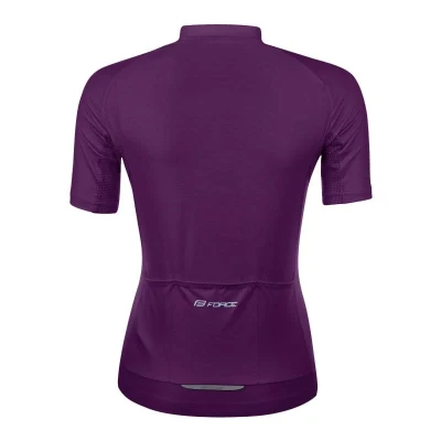 Force PURE LADY fialový dámský cyklodres - kr. rukáv POUZE XL (VÝPRODEJ)