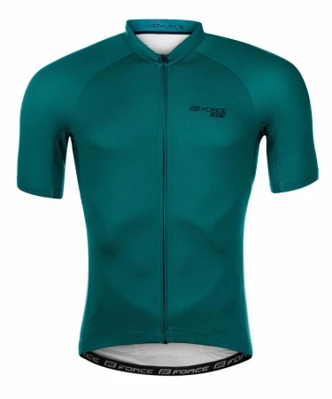 Force PURE petrolejový cyklodres - kr. rukáv + Force B21 EASY černé cyklokraťasy