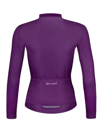 Force PURE UNI fialový cyklodres - dlouhý rukáv