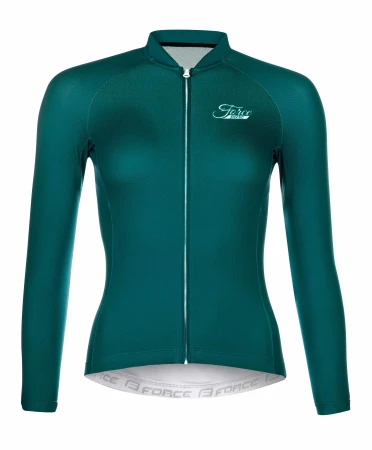 Force PURE UNI petrolejový dres - dlouhý rukáv