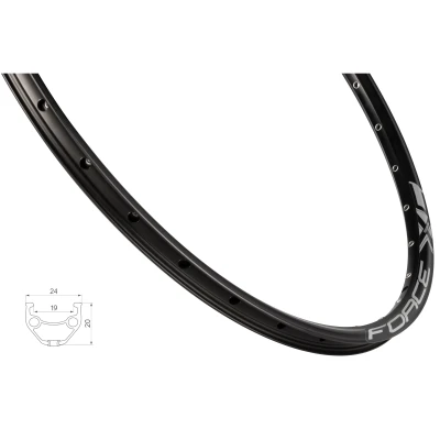 Force Ráfek XC BASIC DISC 559x19, 32děr, černý