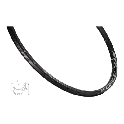 Force Ráfek XC BASIC DISC 559x19, 36děr, černý Force Ráfek XC BASIC DISC 559x19, 36děr, černý