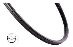 Force Ráfik XC DISC 622x23, 36 dier, čierny