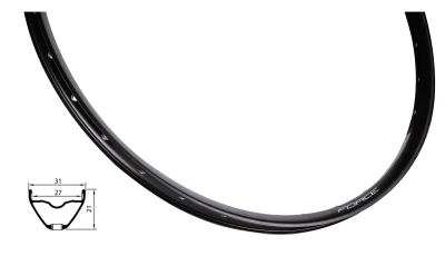 FORCE XC DISC 622x27, 28děr, černý