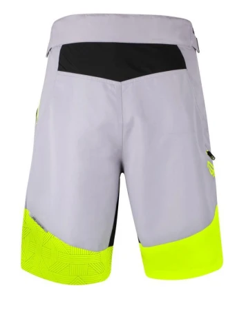 Force RECKLESS černo-žluto-šedý mtb dres - dl. rukáv + Force STORM šedo-fluo cyklokraťasy