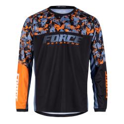 Force RECKLESS černo-oranžový mtb dres - dl. rukáv