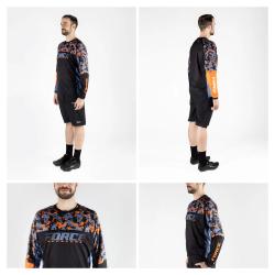 Force RECKLESS černo-oranžový mtb dres - dl. rukáv
