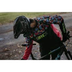 Force RECKLESS černo-růžovo-fluo mtb dres - dl. rukáv