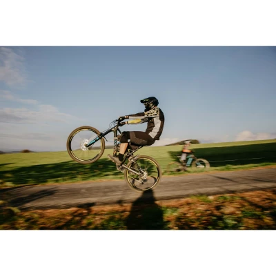 Force RECKLESS černo-žluto-šedý mtb dres - dl. rukáv