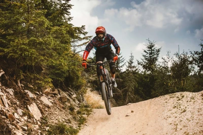 Force RECKLESS černo-červeno-modrý mtb dres - dl. rukáv