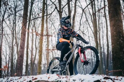 Force RECKLESS černo-oranžový mtb dres - dl. rukáv