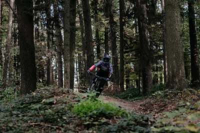 Force RECKLESS černo-růžovo-fluo mtb dres - dl. rukáv