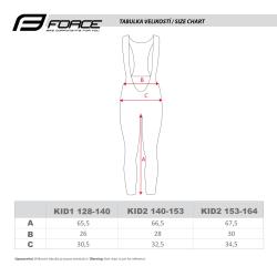 Force REFLEX LINE KID černé dětské cyklokalhoty bez vložky