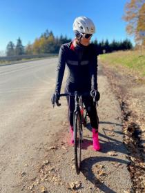 Force REFLEX LINE LADY černo-růžové dámské cyklokalhoty s vložkou POUZE XS (VÝPRODEJ)