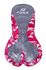 Force REFLEX LINE LADY černo-růžové dámské cyklokalhoty s vložkou
