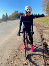 Force REFLEX LINE LADY černo-růžové dámské cyklokalhoty s vložkou