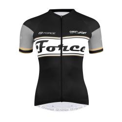 Force RETRO UNI čierno-zlatý dres - kr. rukáv