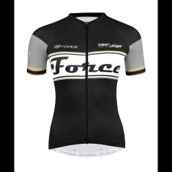 Force RETRO UNI černo-zlatý dres - kr. rukáv