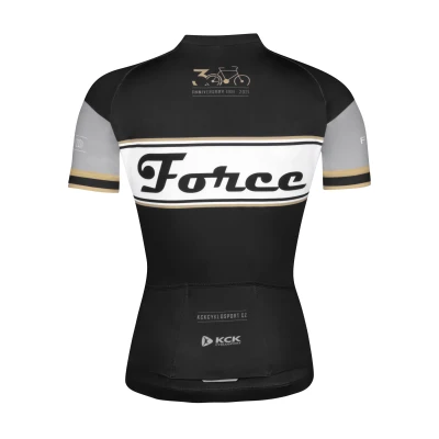 Force RETRO UNI černo-zlatý dres - kr. rukáv
