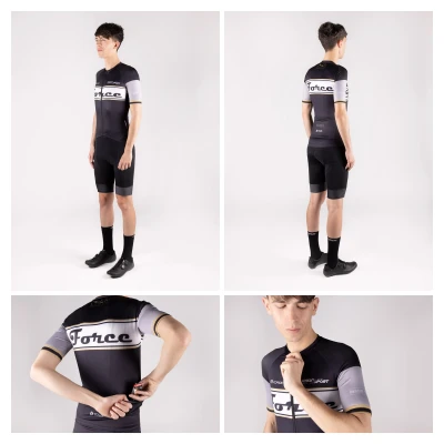 Force RETRO UNI černo-zlatý dres - kr. rukáv