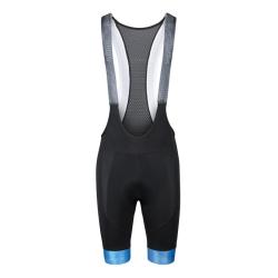 Force RIDGE černo-modrý cyklistický dres - dlouhý rukáv + Force STRIPE černo-modré cyklokraťasy