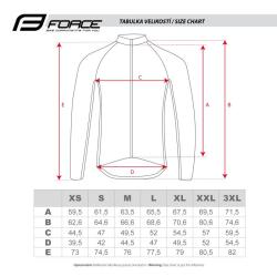 Force RIDGE černo-modrý cyklistický dres - dlouhý rukáv + Force STRIPE černo-modré cyklokraťasy