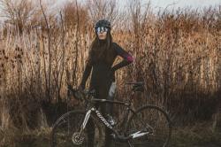 Force RIDGE LADY černo-šedé dámské cyklokalhoty - s vložkou POUZE XXL (VÝPRODEJ)