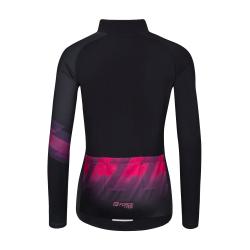 Force RIDGE LADY černo-růžový cyklistický dres - dlouhý rukáv