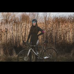 Force RIDGE LADY černo-šedé dámské cyklokalhoty - s vložkou