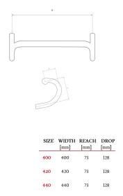 Force Řídítka WILIER BARRA SL - 440 mm