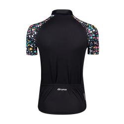 Force ROCK LADY černý cyklistický dres + Force MINI černo-růžové cyklokraťasy