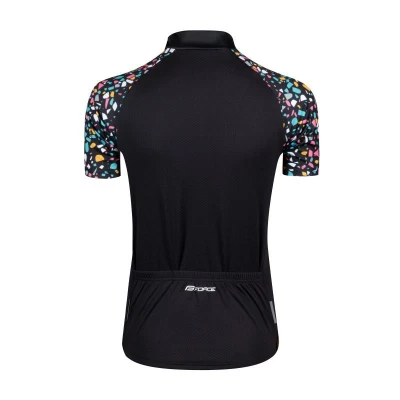 Force ROCK LADY černý dámský cyklistický dres -kr. rukáv POUZE S (VÝPRODEJ)