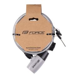 Force RON spirálový s držákem 185cm/8mm, čirý zámek