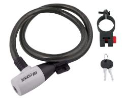 Force Zámek F RON spirálový s držákem 80cm/12mm, černý Force Zámek F RON spirálový s držákem 80cm/12mm, černý
