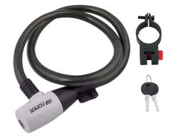 Force Zámek F RON spirálový s držákem 80cm/12mm, černý