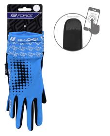 Force EXTRA modré cyklorukavice jaro-podzim