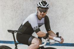 Force LINE bílo-černé cyklorukavice bez zapínání