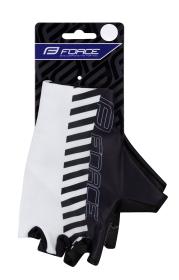 Force LINE bílo-černé cyklorukavice bez zapínání