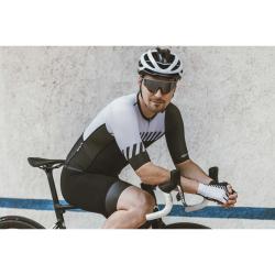 Force LINE bielo-čierne cyklorukavice bez zapínania