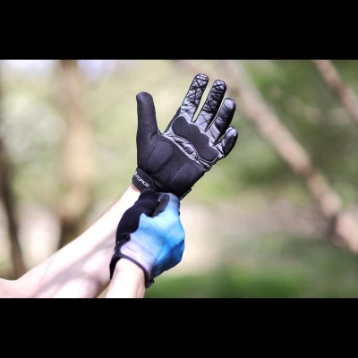 Force MTB CORE letní modré cyklorukavice