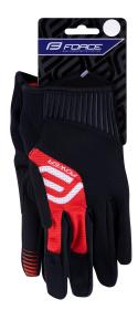Force MTB POWER černo-červené cyklistické rukavice