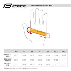 Force MTB POWER černo-fluo cyklistické rukavice