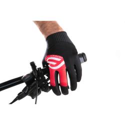 Force MTB POWER černo-červené cyklistické rukavice