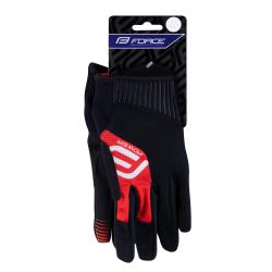 Force MTB POWER černo-červené cyklistické rukavice